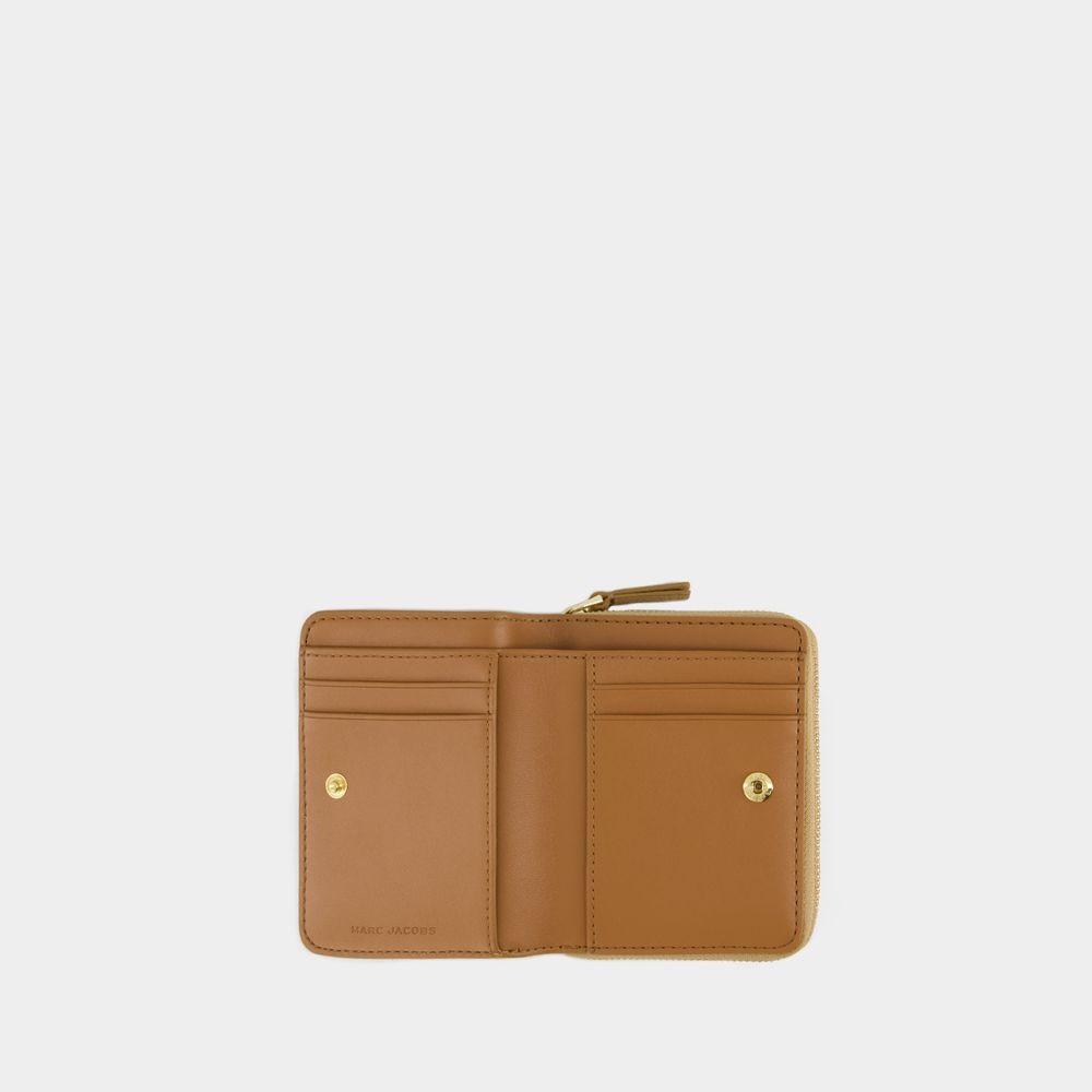Marc Jacobs The Mini Compact Wallet -  - Leather - Brown In Brown