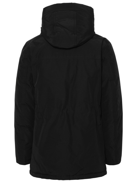Woolrich Anorak Parka In Blue Cotton Blend In Black