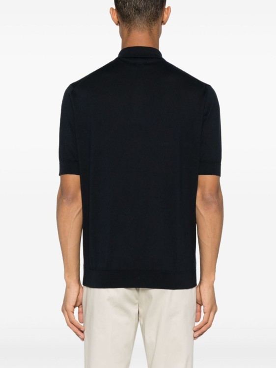 Shop Lardini Short-sleeved Polo Shirt In Black