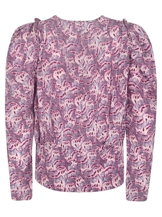Shop Isabel Marant Purple Silk Top In Pink
