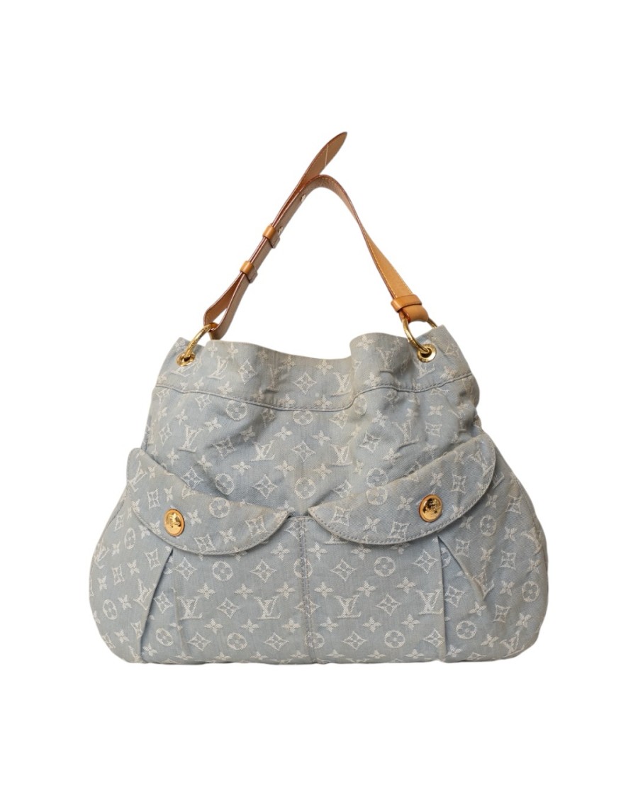 Pre-owned Louis Vuitton Daily Gm Monogram Denim Monogram In Grey