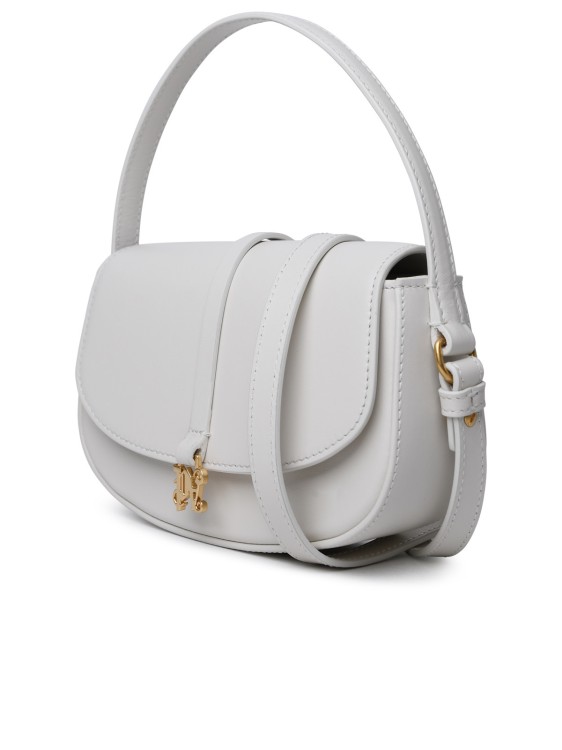 Shop Palm Angels Lockbag' Cream Leather Bag In White