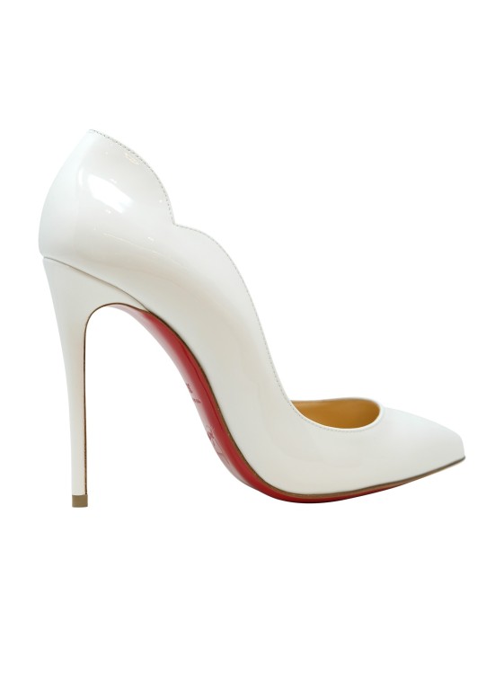 Shop Christian Louboutin White Patent Leather Hot Chick Pumps