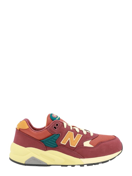 New Balance Suede And Mesh Sneakers In Burgundy