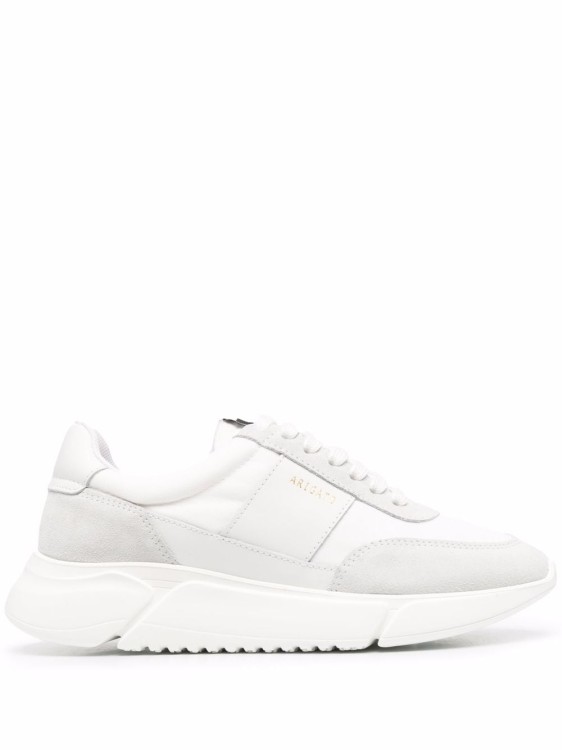 Shop Axel Arigato White Lace-up Sneakers