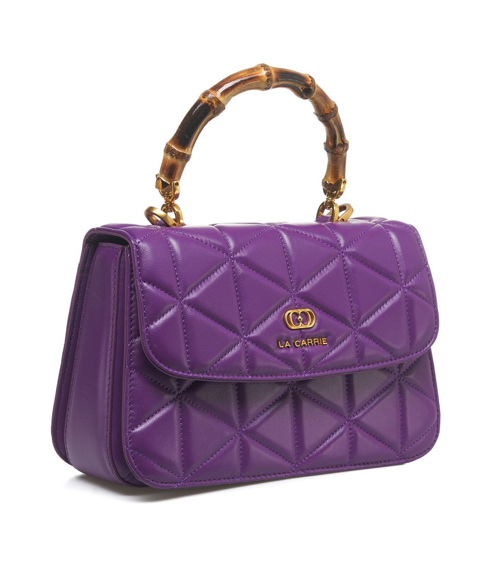 Shop La Carrie Purple Handbag "lea"