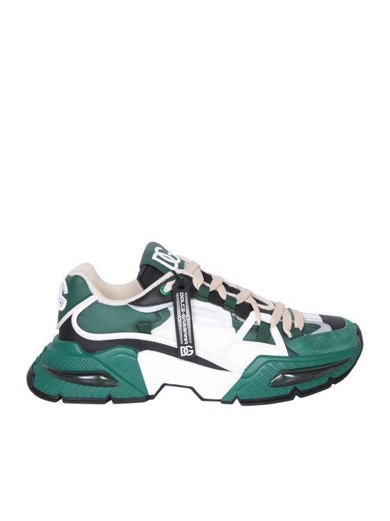Shop Dolce & Gabbana Leather Sneakers In Green