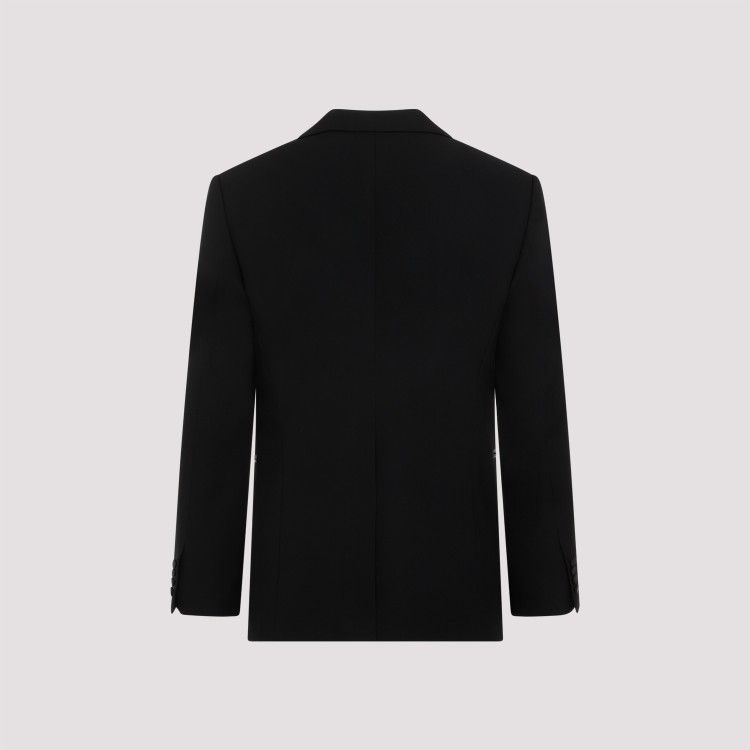 Shop Alexander Mcqueen Large Tux Black Wool Jacket