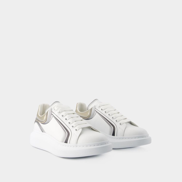 Shop Alexander Mcqueen Oversized Sneakers - Leather - White/vanilla