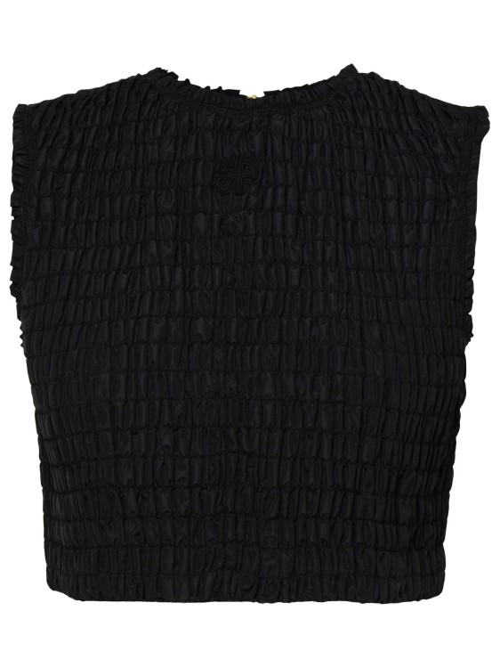 Shop Patou Black Recycled Fabric Top