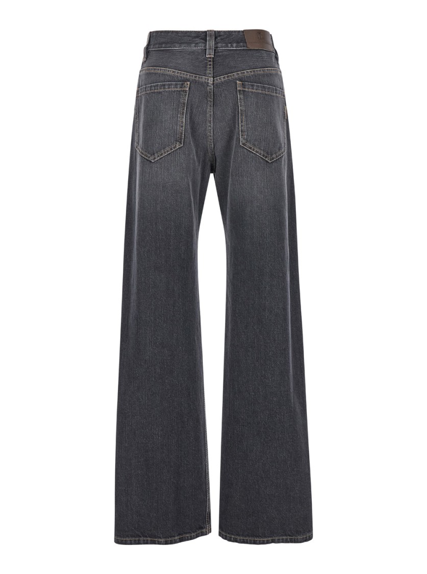 Brunello Cucinelli Black Skinny Denim Jeans In Black