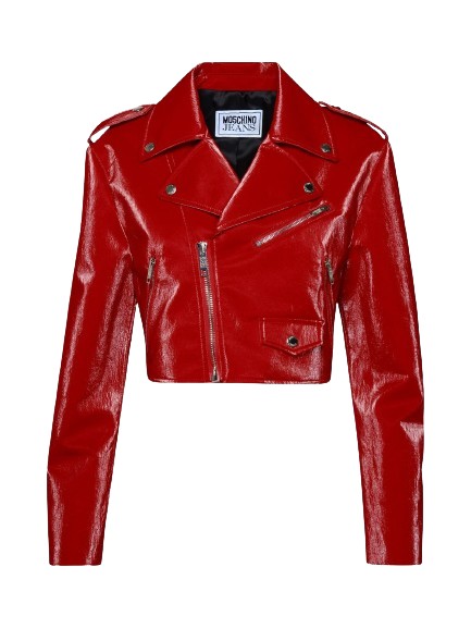 Shop Moschino Red Wrinkle-resistant Jacket
