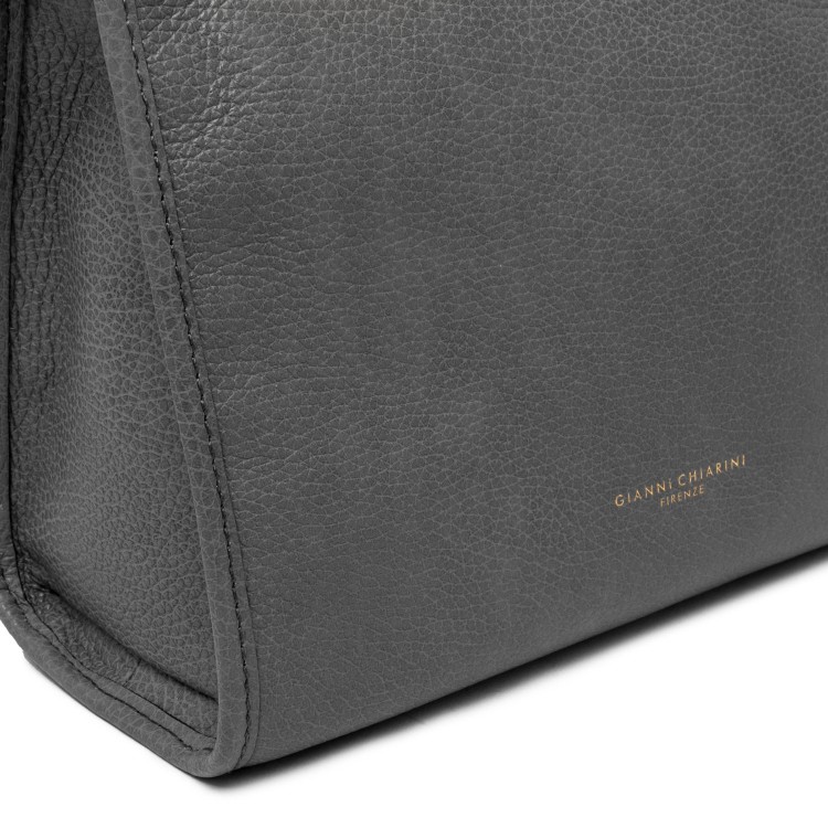 Shop Gianni Chiarini Anna Crossbody Bag In Gray Leather In Grey