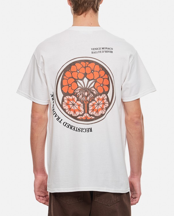Shop Backside Club Cotton Flower T-shirt In White