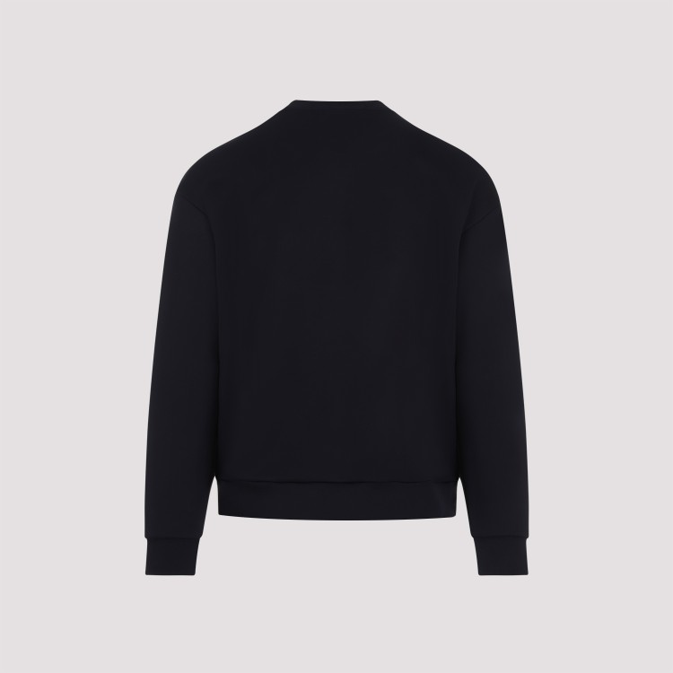 Shop Giorgio Armani Blue Graphite Modal Sweatshirt