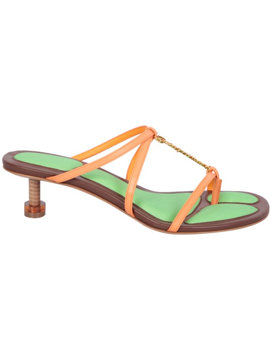 Shop Jacquemus Tricolor Low Sandals In Multicolor