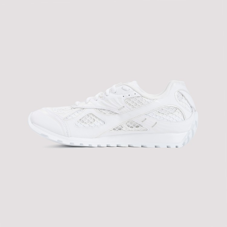 Shop Bottega Veneta White Polyurethane Sneakers