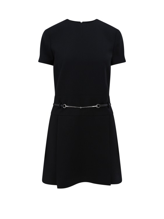 Shop Gucci Silk And Wool Dress In Black