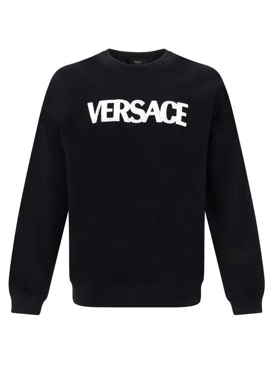 Shop Versace Black Logo Sweartshirt