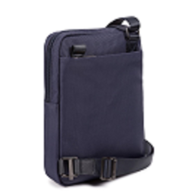 Shop Piquadro Ipad Bag In Recycled Fabric With Pocket In Black