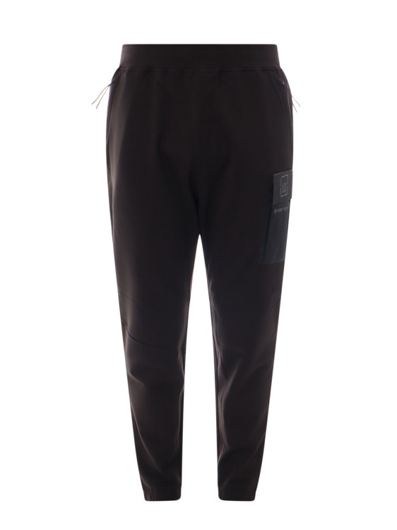 Shop C.p. Company Stretch Cotton Trouser With Nylon Applied Pockets In Black