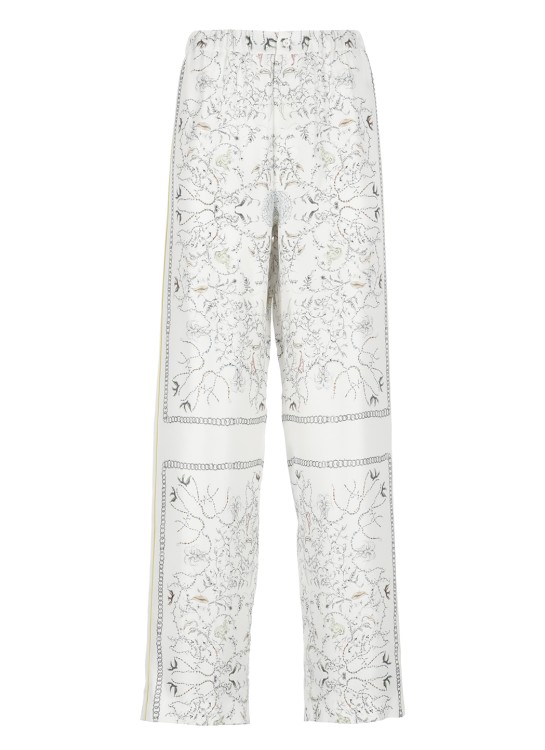 Shop Fabiana Filippi White Silk Trousers
