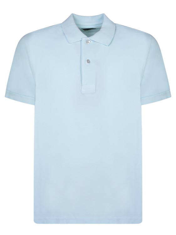 Shop Tom Ford Cotton Pique Polo Shirt In Blue