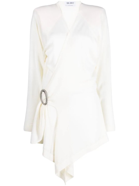 Shop Attico Hurley White Mini Dress