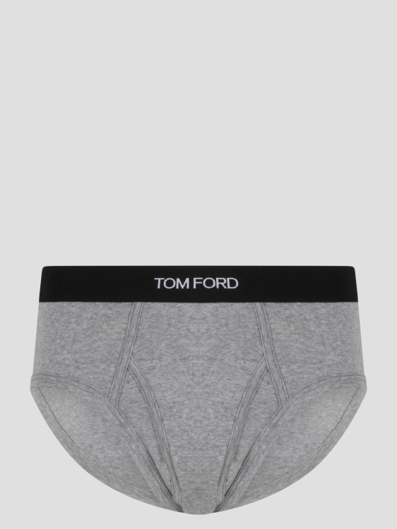 Shop Tom Ford Cotton Briefs In Grey