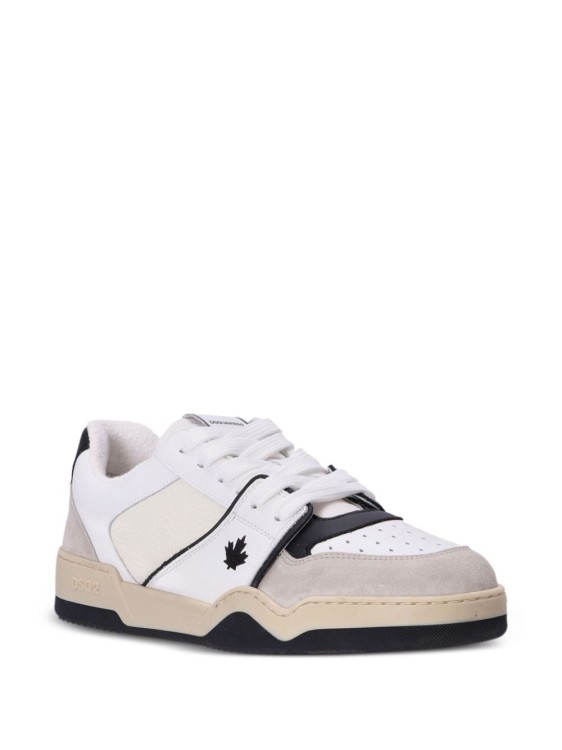 Shop Dsquared2 Leather Panelled Sneakers In Pink