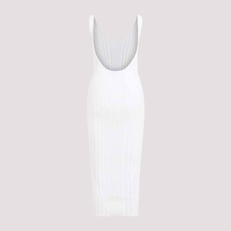 Shop Khaite Ottilie White Cotton Midi Dress