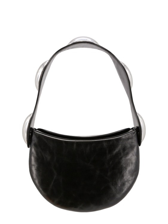 Shop Alexander Wang Leather Shoulder Bag With Craquelé Effect In Black