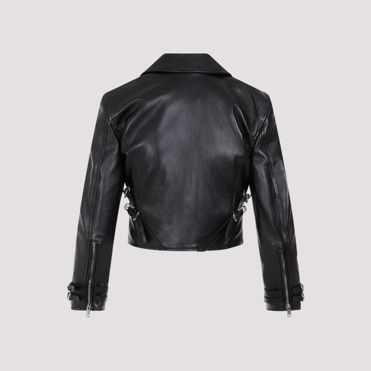 Shop Givenchy Black Lamb Leather Jacket