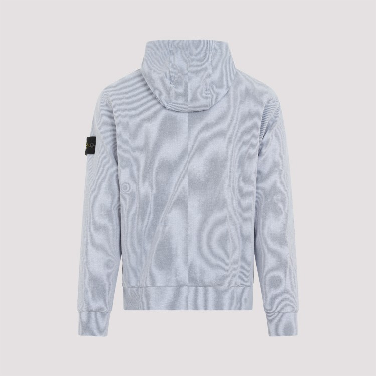 Shop Stone Island Sky Blue Reversible Sweatshirt In Grey