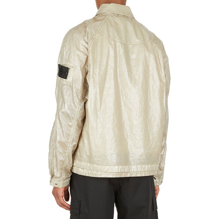 Shop Stone Island Compass Patch Jacket In Neutrals