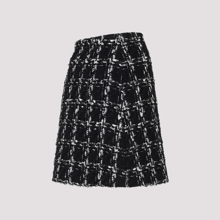 Shop Giambattista Valli Black And White Polyester Mini Skirt