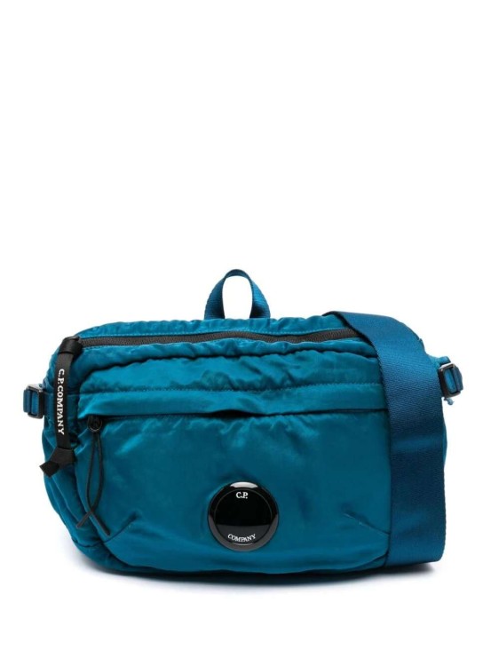 Shop C.p. Company Lens-detail Blue Padded Shoulder Bag