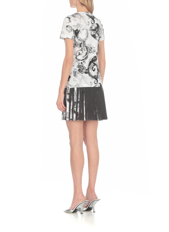 Shop Versace Jeans Couture Watercolour Couture T-shirt In White