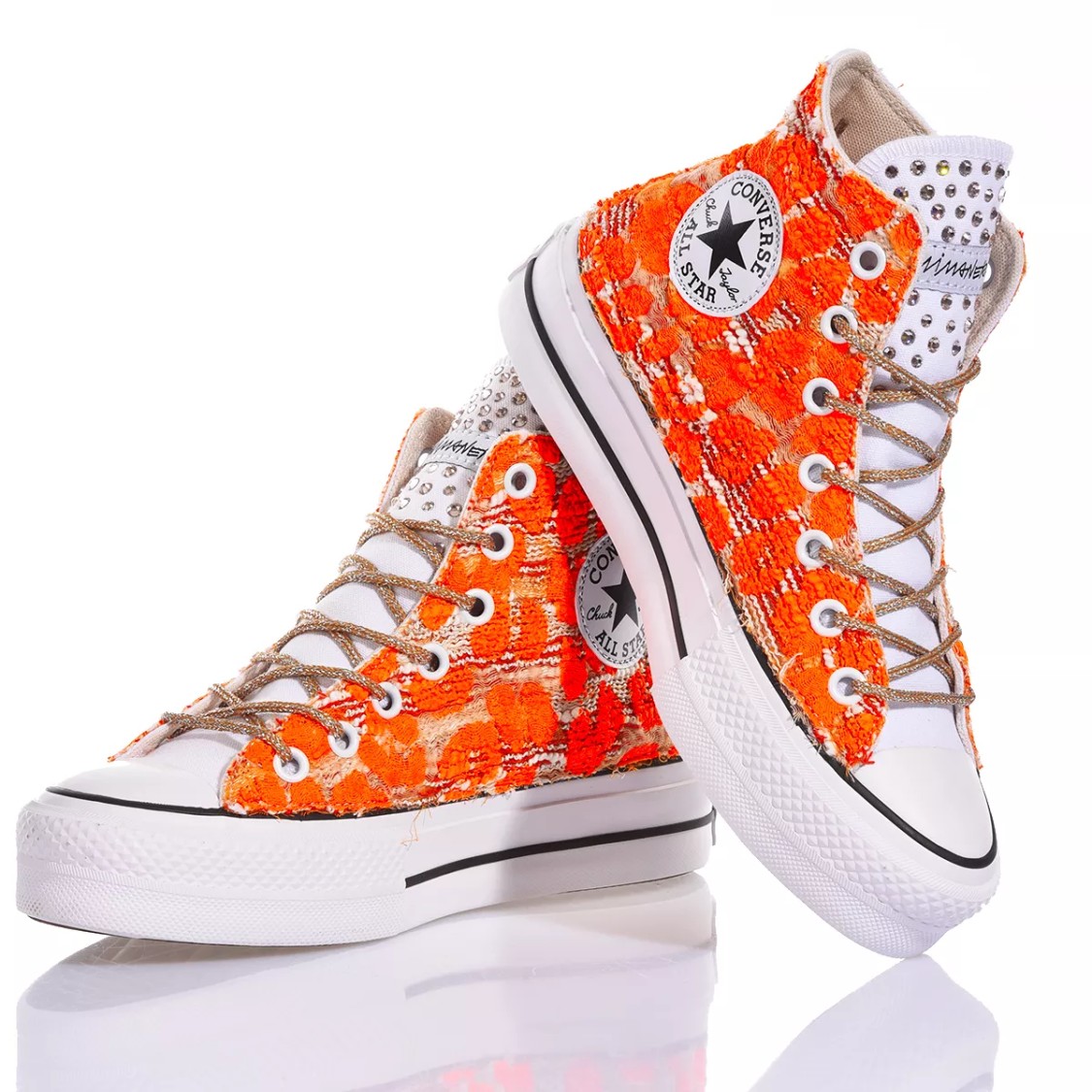 Converse Platform Multicolour Sneakers In White