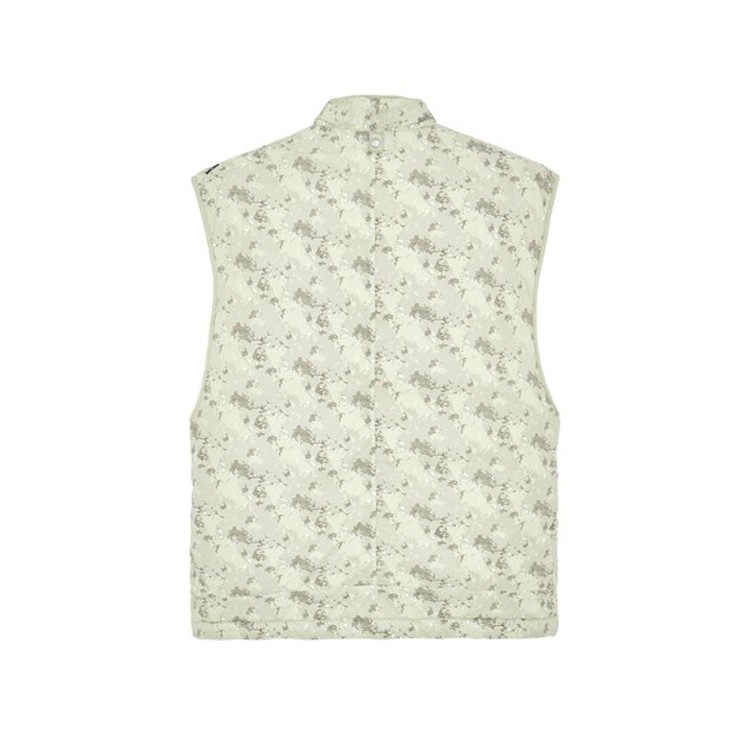 Shop Stone Island Printed Brushed Gilet In White