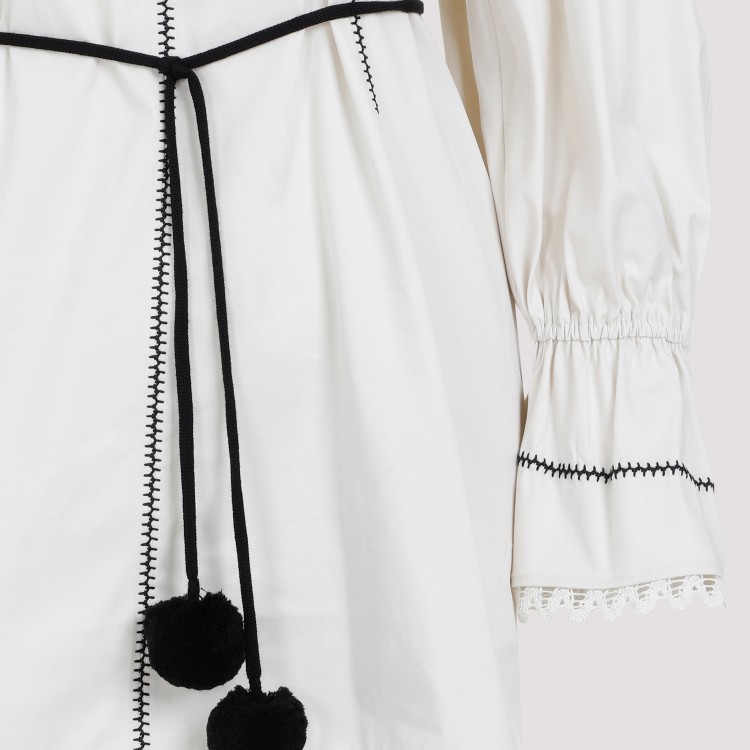 Shop Max Mara Rive White Cotton Mini Dress
