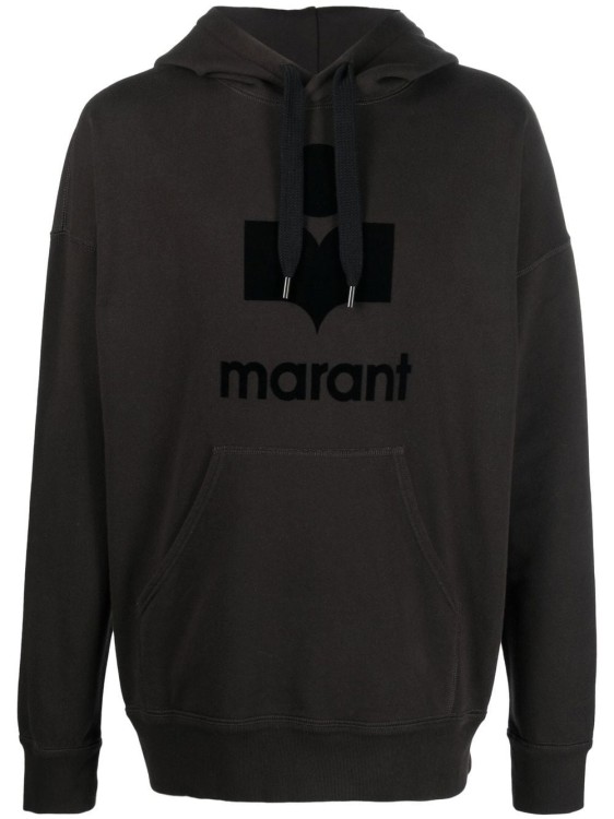 Marant Logo Patch Hoodie In Black