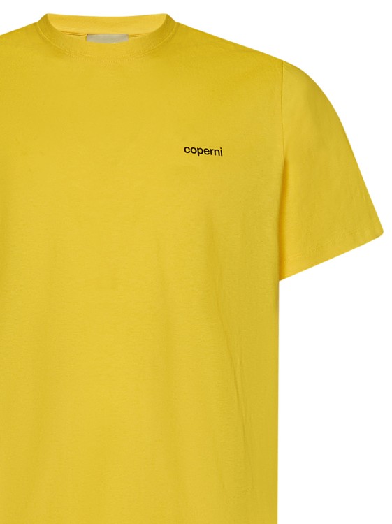 Shop Coperni Yellow Cotton T-shirt