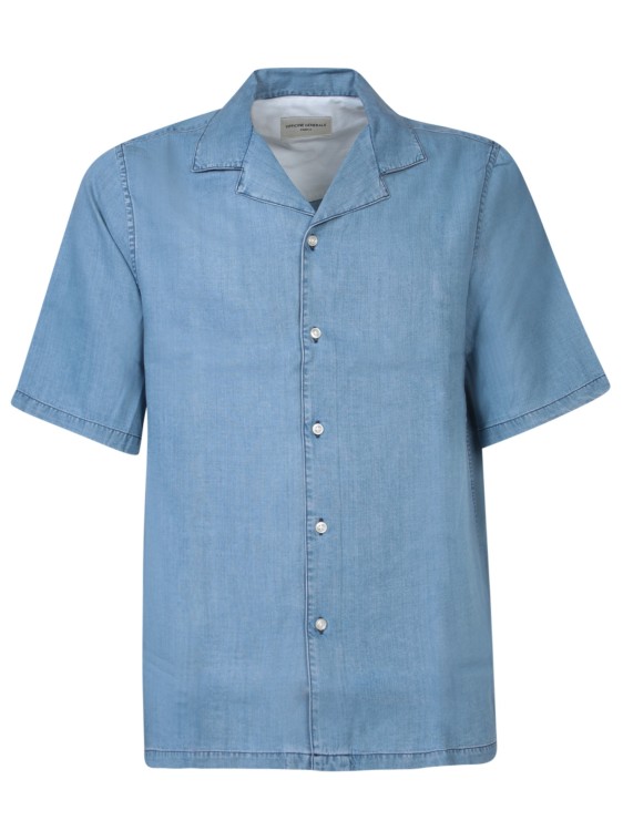Officine Generale Cotton Shirt In Blue