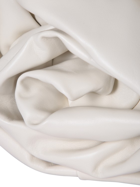 Shop Burberry Rose Clutch' In Beige Fabric In White