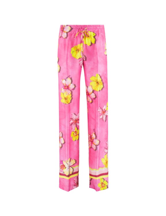 Ermanno Scervino Floral Print Trousers In Pink
