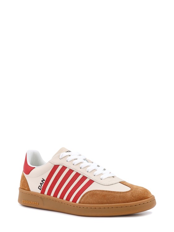Shop Dsquared2 Leather And Suede Sneakers In Brown