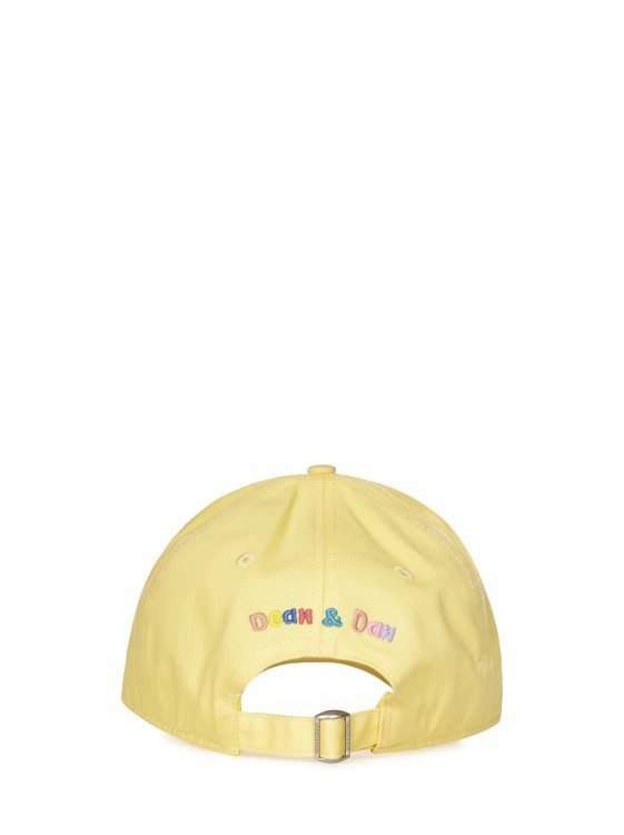Shop Dsquared2 Pastel Yellow Cotton Baseball Hat