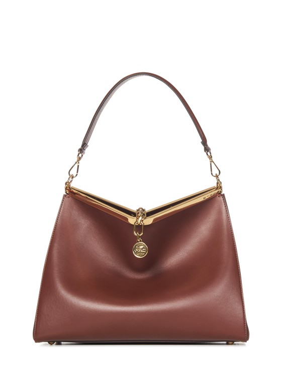 Etro Large Brown Calf Leather Bag
