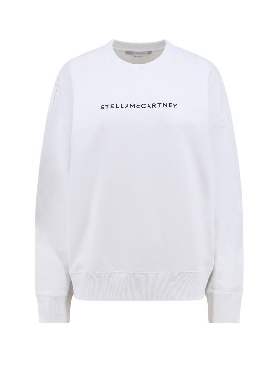 Stella Mccartney Iconic Sustainable Cotton Sweatshirt In Blanco